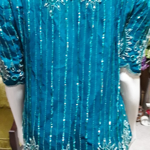 Sarin Beaded Evening Blouse/Party Top/Holiday top - Picture 6 of 6